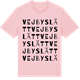 Pink Cotton t-shirt med Vejbyslätt ordlek t-shirt