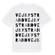 White t-shirt med Vejbystrand ordlek t-shirt