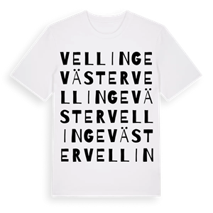Vellinge Väster ordlek t-shirt – ekologisk bomull t-shirt från Pinshirt