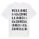 White t-shirt med Vellingebacken ordlek t-shirt