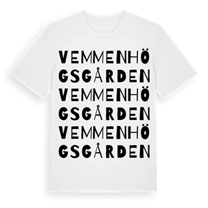 Vemmenhögsgården ordlek t-shirt – ekologisk bomull t-shirt från Pinshirt