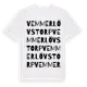 White t-shirt med Vemmerlövstorp ordlek t-shirt