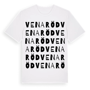 Venaröd ordlek t-shirt – ekologisk bomull t-shirt från Pinshirt