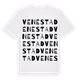 White t-shirt med Venestad ordlek t-shirt