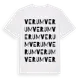 White t-shirt med Verum ordlek t-shirt