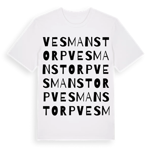Vesmanstorp ordlek t-shirt – ekologisk bomull t-shirt från Pinshirt