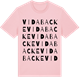 Pink Cotton t-shirt med Vida backe ordlek t-shirt