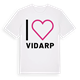 White t-shirt med Jag älskar Vidarp t-shirt stort tryck