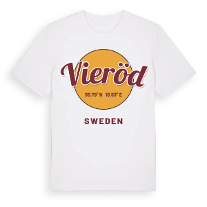 Vieröd cirkel t-shirt – ekologisk bomull t-shirt från Pinshirt