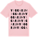 Pink Cotton t-shirt med Viggarum ordlek t-shirt