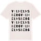 Vintage White t-shirt med Vilhelmsberg ordlek t-shirt