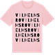 Pink Cotton t-shirt med Vilhelmsro ordlek t-shirt