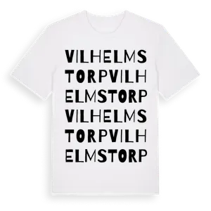 Vilhelmstorp ordlek t-shirt – ekologisk bomull t-shirt från Pinshirt