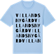 Blue Soul t-shirt med Villands Nygård ordlek t-shirt
