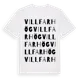White t-shirt med Villfarhög ordlek t-shirt