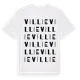 White t-shirt med Villie ordlek t-shirt