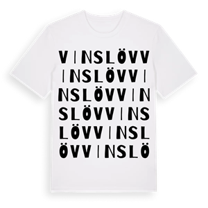 Vinslöv ordlek t-shirt – ekologisk bomull t-shirt från Pinshirt