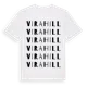 White t-shirt med Virahill ordlek t-shirt