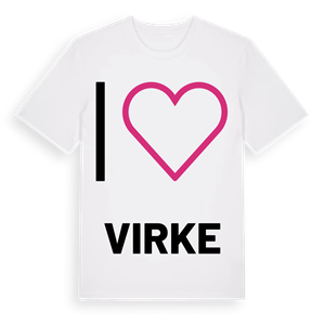 Jag älskar Virke t-shirt stort tryck – ekologisk bomull t-shirt från Pinshirt