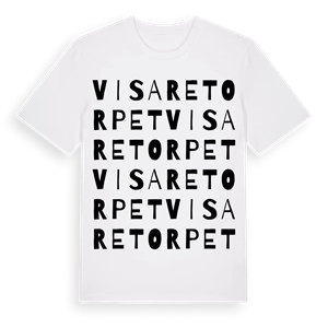 Visaretorpet ordlek t-shirt – ekologisk bomull t-shirt från Pinshirt