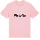 Pink Cotton t-shirt med Vistofta fetstil t-shirt