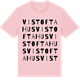 Pink Cotton t-shirt med Vistoftahus ordlek t-shirt