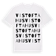White t-shirt med Vistoftahus ordlek t-shirt