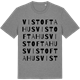 Mid Heather Gray t-shirt med Vistoftahus ordlek t-shirt