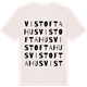 Vintage White t-shirt med Vistoftahus ordlek t-shirt
