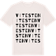 Vintage White t-shirt med Vitesten ordlek t-shirt
