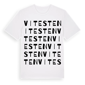 Vitesten ordlek t-shirt – ekologisk bomull t-shirt från Pinshirt