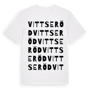 Vittseröd ordlek t-shirt – ekologisk bomull t-shirt från Pinshirt
