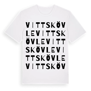 Vittskövle ordlek t-shirt – ekologisk bomull t-shirt från Pinshirt