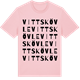 Pink Cotton t-shirt med Vittskövle ordlek t-shirt