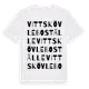White t-shirt med Vittskövle Boställe ordlek t-shirt