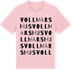 Pink Cotton t-shirt med Vollmarshus ordlek t-shirt