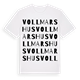 White t-shirt med Vollmarshus ordlek t-shirt