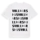 White t-shirt med Vollmarshus ordlek t-shirt