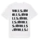 White t-shirt med Vollsjö ordlek t-shirt