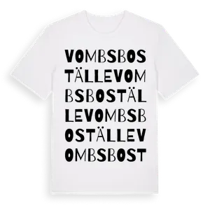 Vombs Boställe ordlek t-shirt – ekologisk bomull t-shirt från Pinshirt