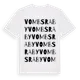 White t-shirt med Vombs Raby ordlek t-shirt
