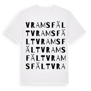Vramsfält ordlek t-shirt – ekologisk bomull t-shirt från Pinshirt