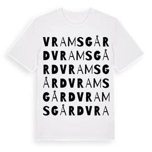 Vramsgård ordlek t-shirt – ekologisk bomull t-shirt från Pinshirt