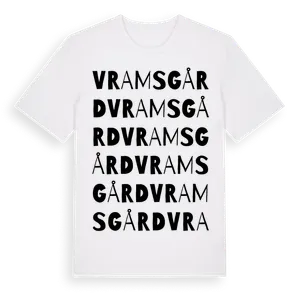 Vramsgård ordlek t-shirt – ekologisk bomull t-shirt från Pinshirt