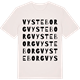 Vintage White t-shirt med Vysteborg ordlek t-shirt