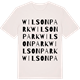 Vintage White t-shirt med Wilson park ordlek t-shirt