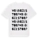 White t-shirt med Wrangelstorp ordlek t-shirt