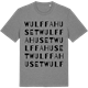 Mid Heather Gray t-shirt med Wulffahuset ordlek t-shirt