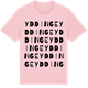 Pink Cotton t-shirt med Yddinge ordlek t-shirt