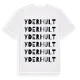 White t-shirt med Yderhult ordlek t-shirt